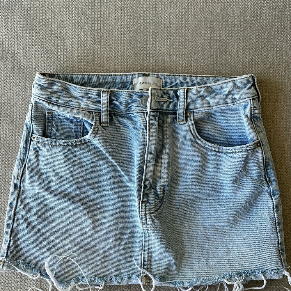 Light Blue Denim Skirt